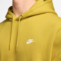 Nike Club Fleece Sportswear Joggingpak Hooded Donkergeel Wit