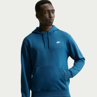 Nike Club Fleece Sportswear Hoodie Dark Blue Light Beige