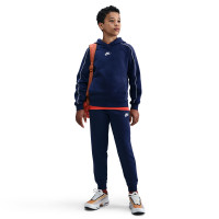 Nike Sportswear Club Fleece Hooded Tracksuit Kids Dark Blue White