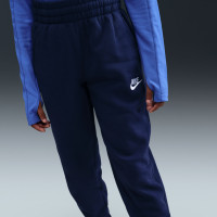 Nike Sportswear Club Fleece Hooded Tracksuit Kids Dark Blue White