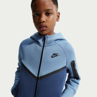 Nike Sportswear Tech Fleece Trainingspak Kids Donkerblauw Blauw Zwart