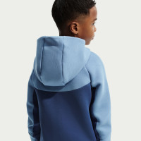 Nike Sportswear Tech Fleece Trainingspak Kids Donkerblauw Blauw Zwart