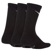 Nike Cushioned Everyday Crew Sports Socks 3-Pack Kids Black White