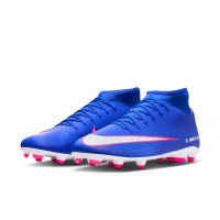 Nike Mercurial Club Superfly 10 Gras / Kunstgras Voetbalschoenen (MG) Blauw Wit Felroze