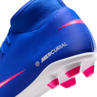Nike Mercurial Club Superfly 10 Gras / Kunstgras Voetbalschoenen (MG) Blauw Wit Felroze