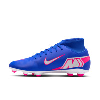Nike Mercurial Club Superfly 10 Gras / Kunstgras Voetbalschoenen (MG) Blauw Wit Felroze