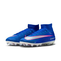 Nike Zoom Mercurial Superfly Elite 10 Kunstgras Voetbalschoenen (AG) Blauw Wit Felroze