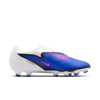 Nike Phantom 6 Academy Low Grass/Artificial Grass Football Boots (MG) Blue White Hot Pink