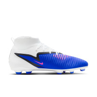 Nike Phantom 6 Club High Gras / Kunstgras Voetbalschoenen (MG) Blauw Wit Felroze