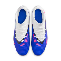 Nike Phantom 6 Club High Gras / Kunstgras Voetbalschoenen (MG) Blauw Wit Felroze
