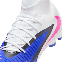 Nike Phantom 6 Club High Gras / Kunstgras Voetbalschoenen (MG) Blauw Wit Felroze