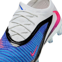 Nike Phantom 6 Elite Low Kunstgras Voetbalschoenen (AG) Blauw Wit Felroze