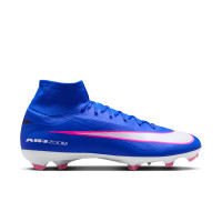 Nike Zoom Mercurial Pro Superfly 10 Gras Voetbalschoenen (FG) Blauw Wit Felroze