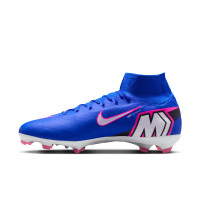 Nike Zoom Mercurial Pro Superfly 10 Gras Voetbalschoenen (FG) Blauw Wit Felroze
