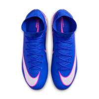 Nike Zoom Mercurial Pro Superfly 10 Gras Voetbalschoenen (FG) Blauw Wit Felroze