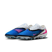 Nike Phantom 6 Elite Low Gras Voetbalschoenen (FG) Blauw Wit Felroze