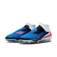 Nike Phantom 6 Elite High Gras Voetbalschoenen (FG) Blauw Wit Felroze
