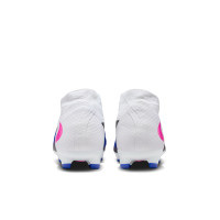 Nike Phantom 6 Academy High Gras / Kunstgras Voetbalschoenen (MG) Blauw Wit Felroze