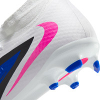 Nike Phantom 6 Academy High Gras / Kunstgras Voetbalschoenen (MG) Blauw Wit Felroze