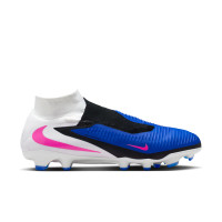 Nike Phantom 6 Pro High Gras Voetbalschoenen (FG) Blauw Wit Felroze