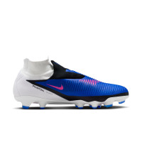 Nike Phantom 6 Pro High Gras Voetbalschoenen (FG) Blauw Wit Felroze