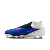 Nike Phantom 6 Pro High Gras Voetbalschoenen (FG) Blauw Wit Felroze