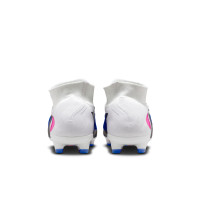 Nike Phantom 6 Pro High Gras Voetbalschoenen (FG) Blauw Wit Felroze