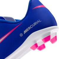 Nike Mercurial Club Vapor 16 Grass/Artificial Grass Football Boots (MG) Kids Blue White Hot Pink
