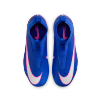 Nike Zoom Mercurial Academy Superfly 10 Gras / Kunstgras Voetbalschoenen (MG) Kids Blauw Wit Felroze
