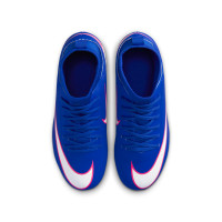 Nike Mercurial Club Superfly 10 Grass/Artificial Grass Football Boots (MG) Kids Blue White Hot Pink