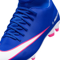 Nike Mercurial Club Superfly 10 Grass/Artificial Grass Football Boots (MG) Kids Blue White Hot Pink