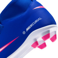 Nike Mercurial Club Superfly 10 Grass/Artificial Grass Football Boots (MG) Kids Blue White Hot Pink
