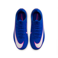 Nike Zoom Mercurial Academy Vapor 16 Grass/Artificial Grass Football Boots (MG) Kids Blue White Hot Pink