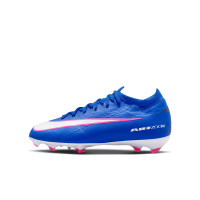 Nike Zoom Mercurial Pro Vapor 16 Gras Voetbalschoenen (FG) Kids Blauw Wit Felroze