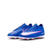 Nike Zoom Mercurial Pro Vapor 16 Gras Voetbalschoenen (FG) Kids Blauw Wit Felroze