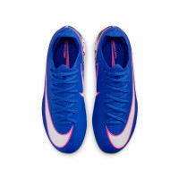 Nike Zoom Mercurial Pro Vapor 16 Gras Voetbalschoenen (FG) Kids Blauw Wit Felroze