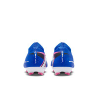 Nike Zoom Mercurial Pro Vapor 16 Gras Voetbalschoenen (FG) Kids Blauw Wit Felroze