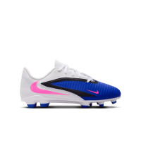 Nike Phantom 6 Club Low Grass/Artificial Grass Football Boots (MG) Kids Blue White Hot Pink
