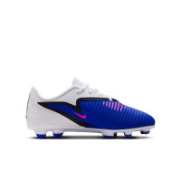 Nike Phantom 6 Club Low Grass/Artificial Grass Football Boots (MG) Kids Blue White Hot Pink