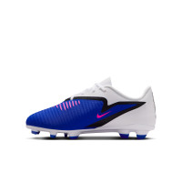 Nike Phantom 6 Club Low Grass/Artificial Grass Football Boots (MG) Kids Blue White Hot Pink