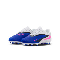 Nike Phantom 6 Club Low Grass/Artificial Grass Football Boots (MG) Kids Blue White Hot Pink