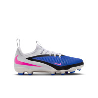 Nike Phantom 6 Academy Low Grass/Artificial Grass Football Boots (MG) Kids Blue White Hot Pink