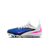 Nike Phantom 6 Academy Low Grass/Artificial Grass Football Boots (MG) Kids Blue White Hot Pink