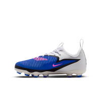 Nike Phantom 6 Academy Low Grass/Artificial Grass Football Boots (MG) Kids Blue White Hot Pink