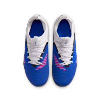 Nike Phantom 6 Academy Low Grass/Artificial Grass Football Boots (MG) Kids Blue White Hot Pink