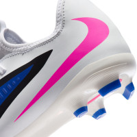 Nike Phantom 6 Academy Low Grass/Artificial Grass Football Boots (MG) Kids Blue White Hot Pink