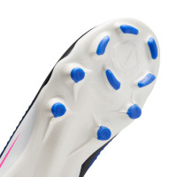 Nike Phantom 6 Academy Low Grass/Artificial Grass Football Boots (MG) Kids Blue White Hot Pink