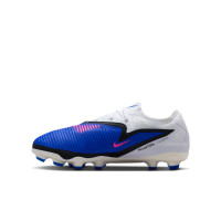 Nike Phantom 6 Pro Low Grass/Artificial Grass Football Boots (MG) Kids Blue White Hot Pink