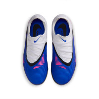 Nike Phantom 6 Pro Low Grass/Artificial Grass Football Boots (MG) Kids Blue White Hot Pink