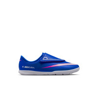 Nike Mercurial Club Vapor 16 Velcro Indoor Football Boots (IN) Toddlers Blue White Hot Pink